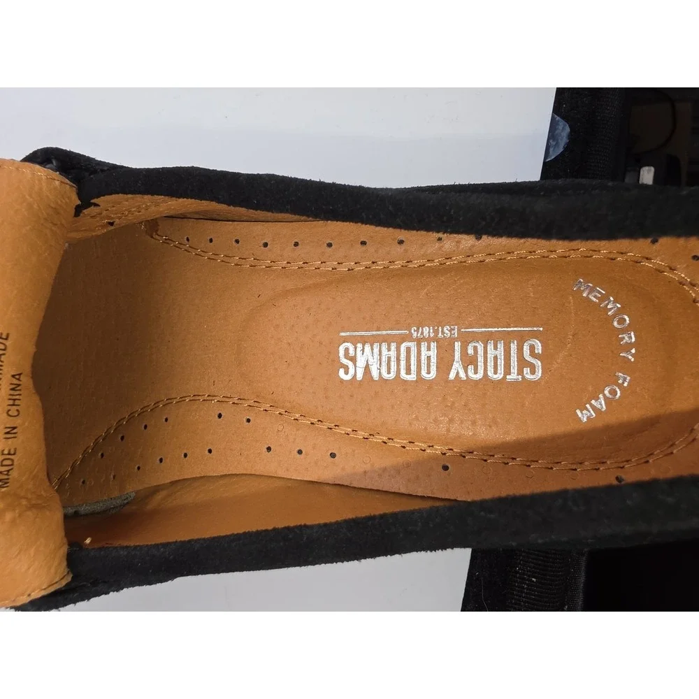 Stacy Adams Neville Mens Loafers Black Suede Moc Toe Bit Slip On Shoes Size 8M